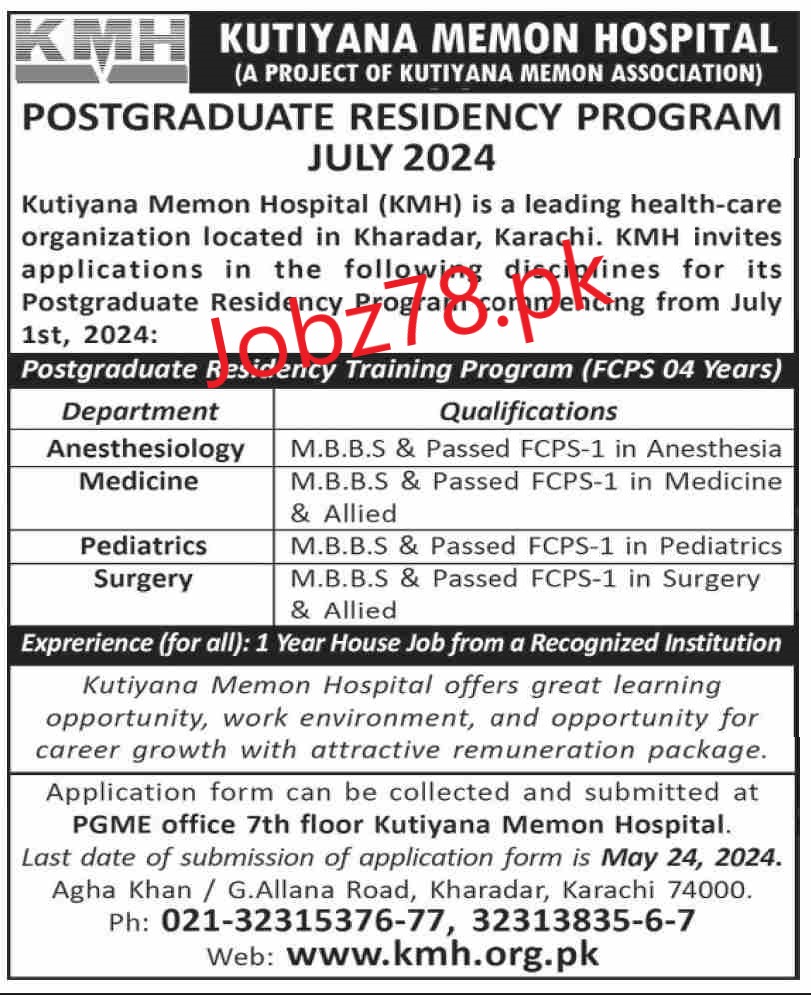 KMH Kutiyana Women Hospital Jobs In Khaaradar Karachi Jobs May 2024